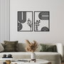 Wallity Dolce Mate - Escultura de pared metálica negra